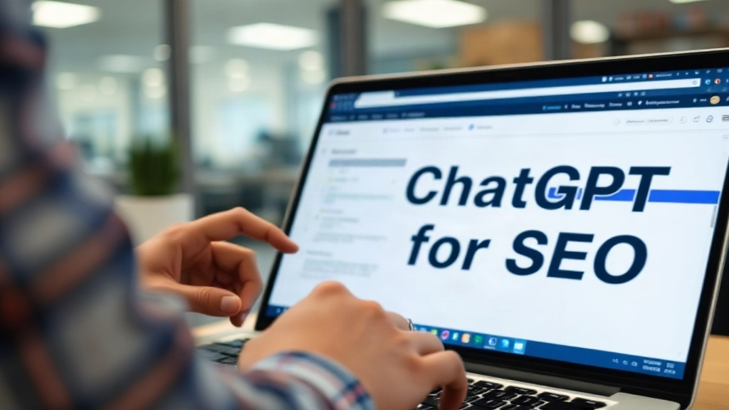 Hands-on instructional scene of how to use chatgpt for seo
